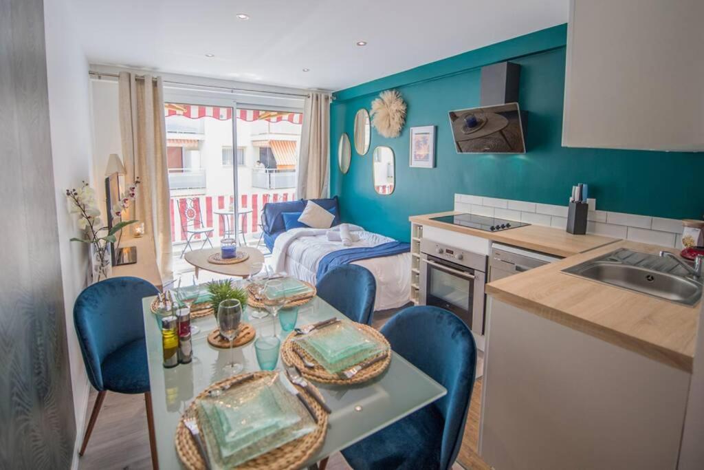 4 Couchages Climatise Direct Plage Wifi Parking Antibes Dış mekan fotoğraf
