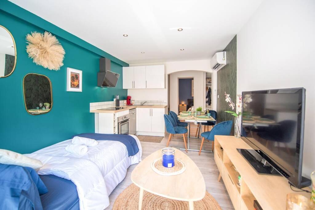 4 Couchages Climatise Direct Plage Wifi Parking Antibes Dış mekan fotoğraf